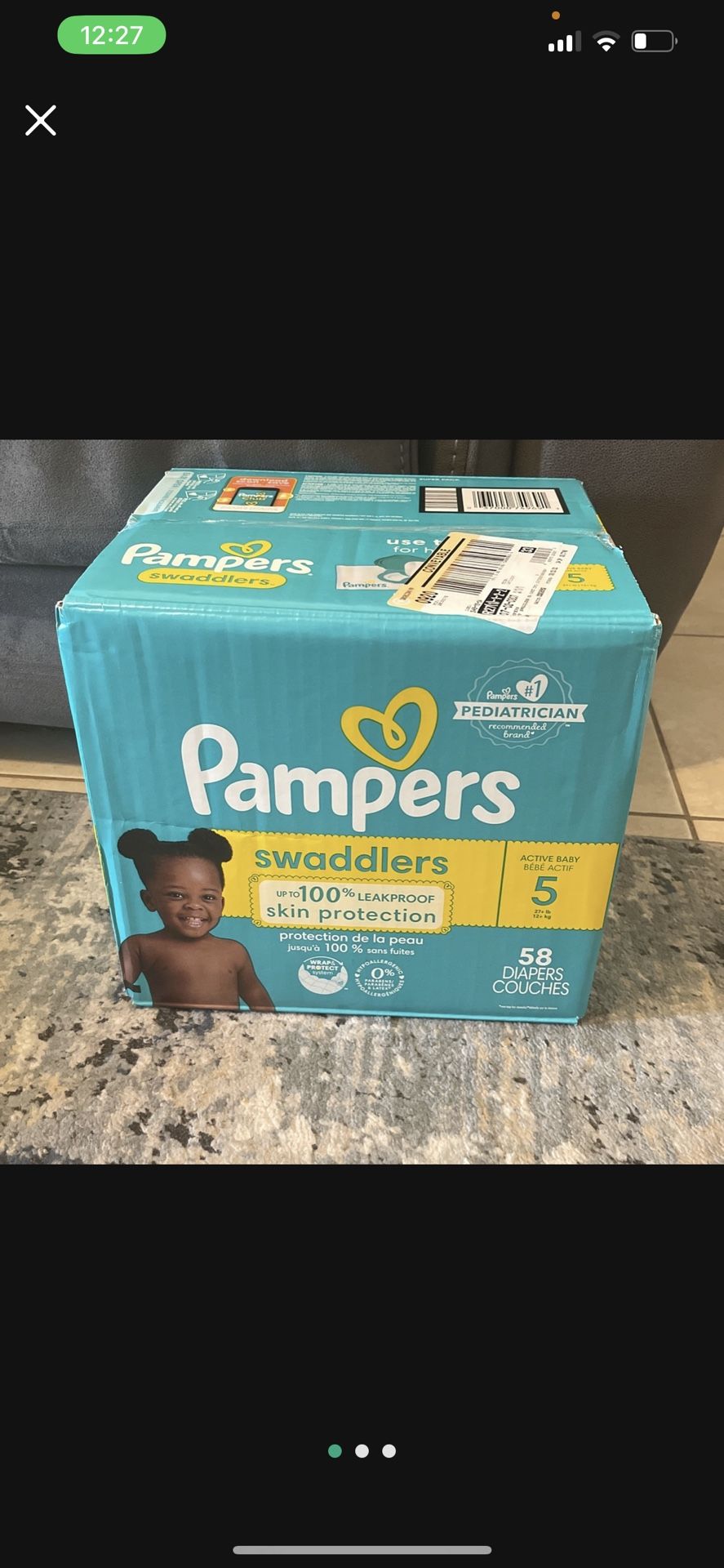 Pampers Swaddler Diapers Size 5 