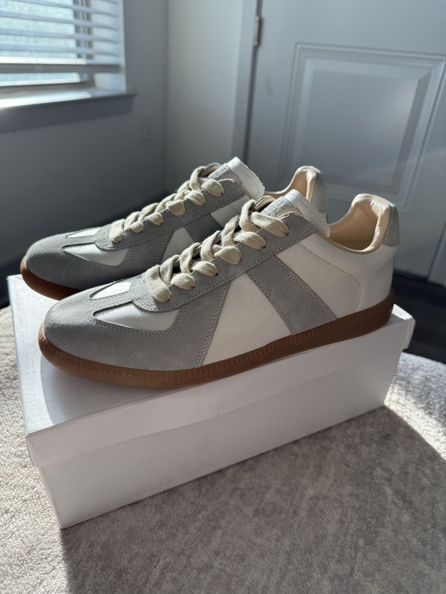 Maison Margiela Men’s Size US 9 white and grey trainers