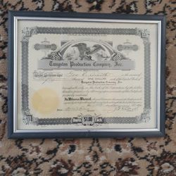 Vintage Stock Certificate