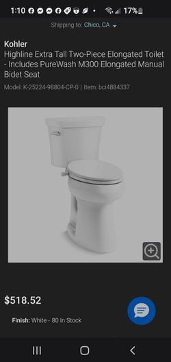 Kohler power flush toilet