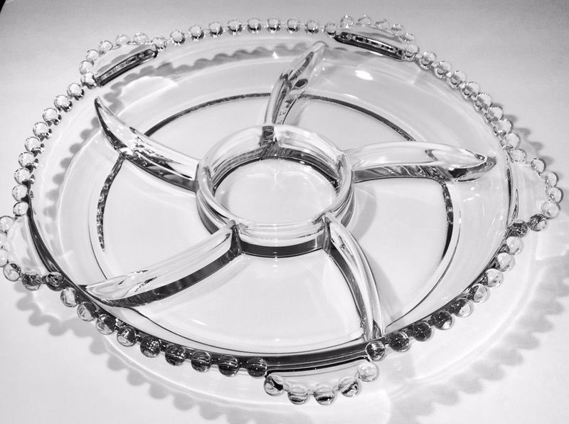 Candlewick Imperial 4-Part Relish Dish Clear Crystal Glass