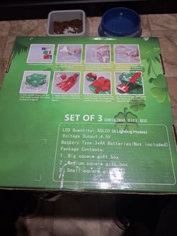 Christmas package  with lights