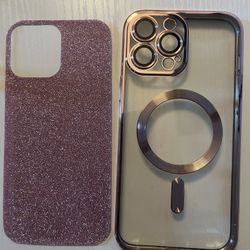 iPhone 13 Pro Max luxury pink iPhone bling glitter mag safe cell phone case