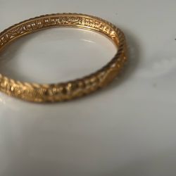 24 Kt Gold Plated Bangle Bracelet 