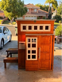 All wood play house