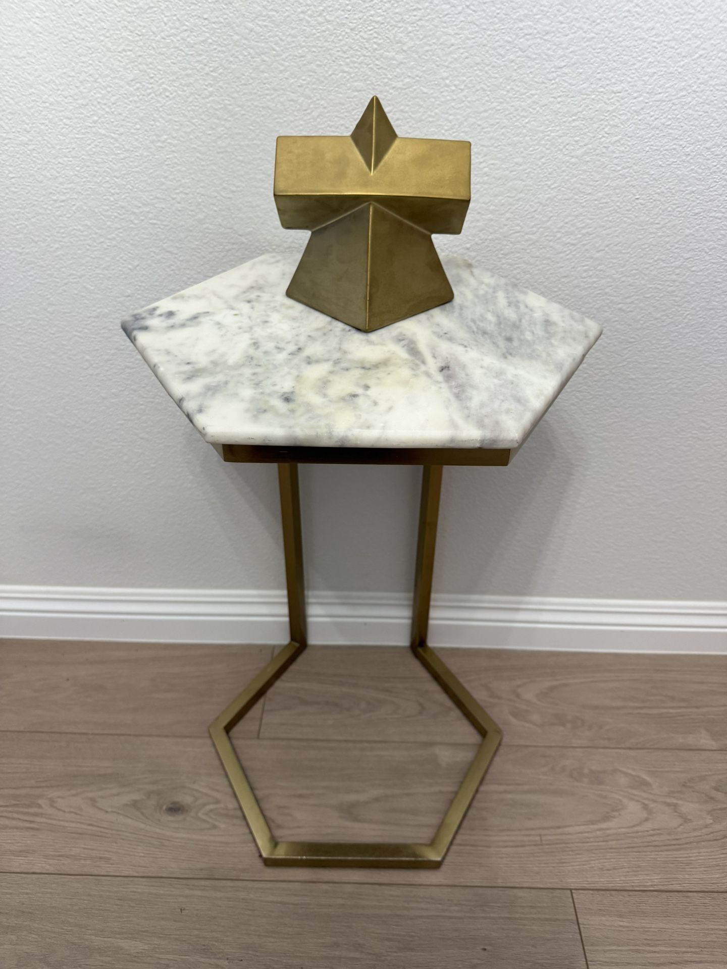Marble & Gold End Table