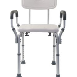 Essential Medical Supply Shower and Bath Bench with Arms and Back With Back