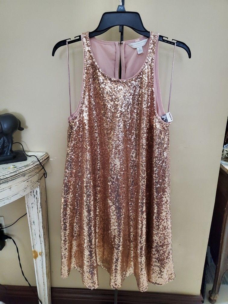 Rose Gold Flowy Dress