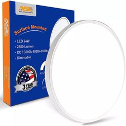 Allsmartlife LED Flush Mount Ceiling Light Fixture, 12inch 12inch 1-Pack White