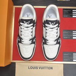 LV Trainer White/Black Shoes New 