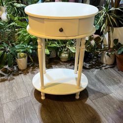 French Victorian White Nightstand 