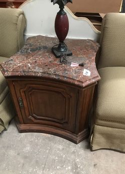 Granite top side table