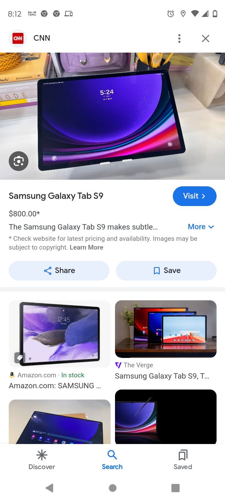 Samsung Galaxy Tablet S9 