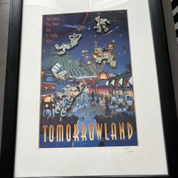 Framed Pin Set Disney’s Tomorrowland  Ltd Edition 
