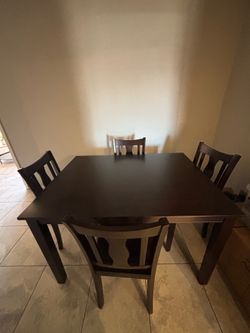 Table and chairs