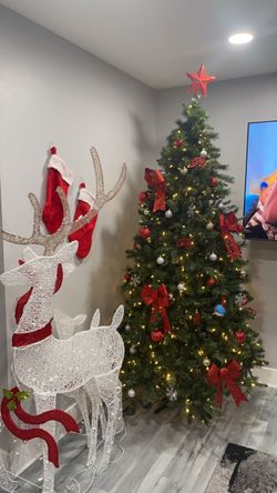 3 reindeer with led lighting