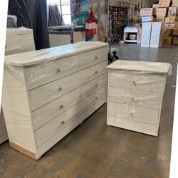 Dresser set / Eight drawers dresser and nightstand