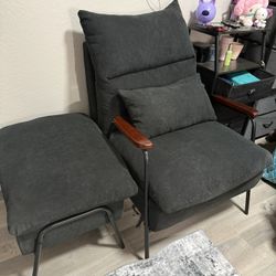Accent Chair With Ottoman 