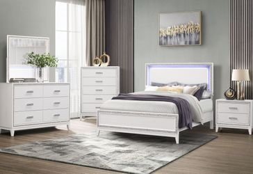 4-Piece Full Bedroom Set – Bed, Dresser, Mirror & Nightstand | Delivery & Setup Available