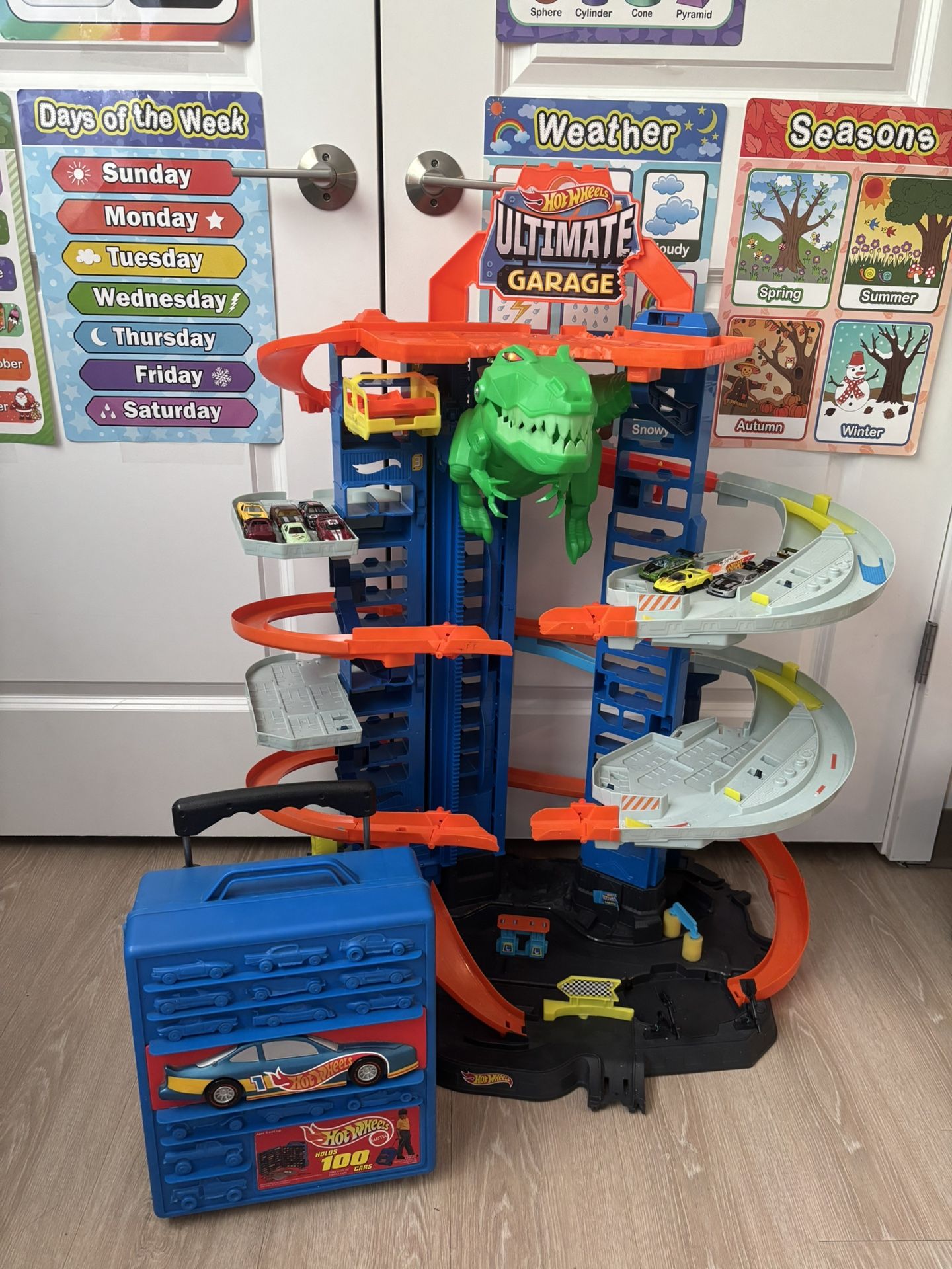 Hot Wheels Track Set and City Ultimate Garage Playset  