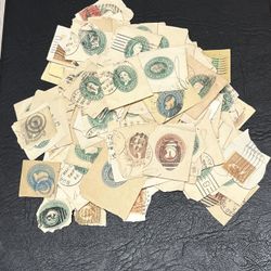 Hundreds Of Antique Envelope Square Cut 