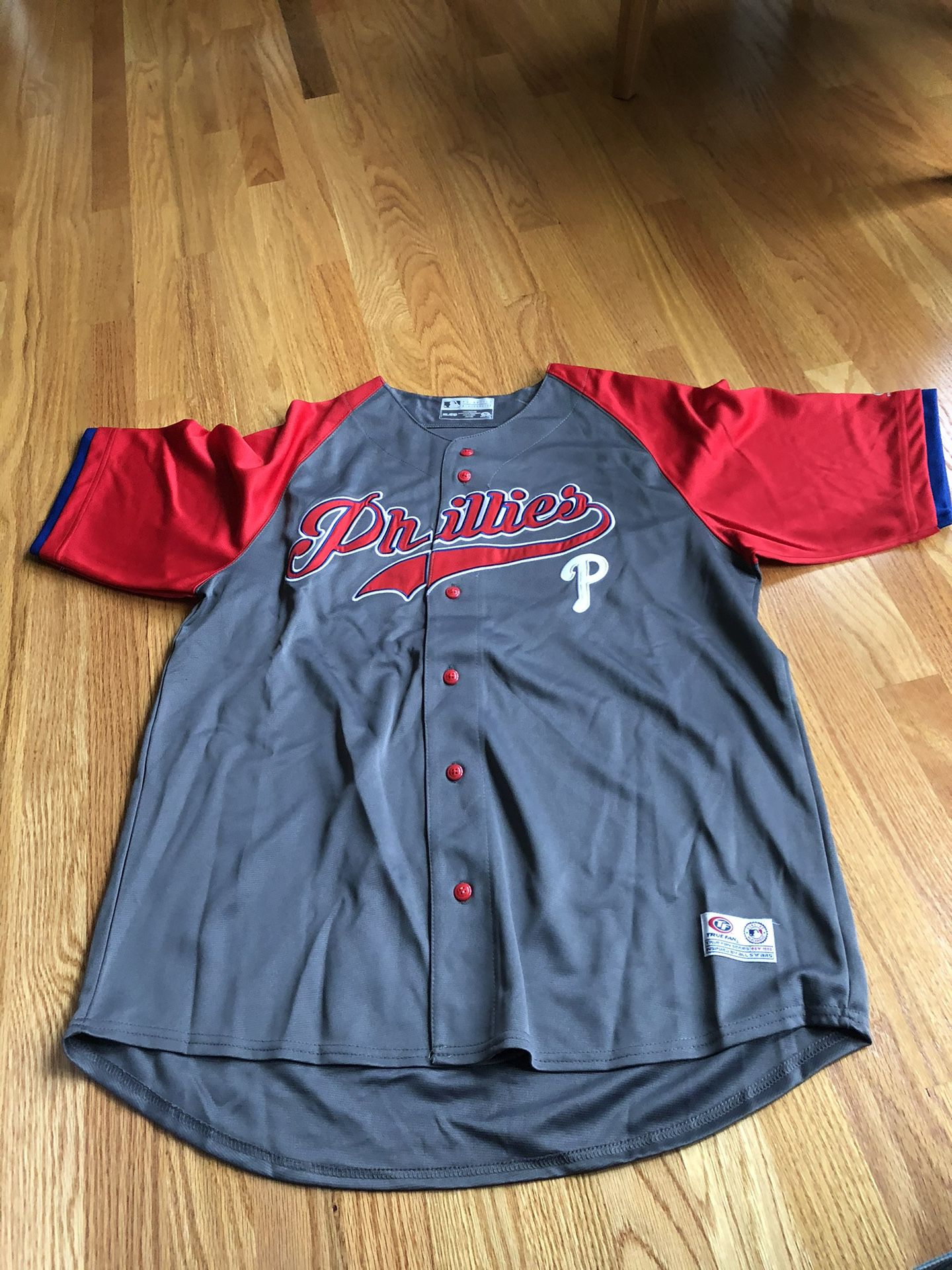 New MLB Phillies Jersey Genuine Merchandise True Fan Series Size XL 