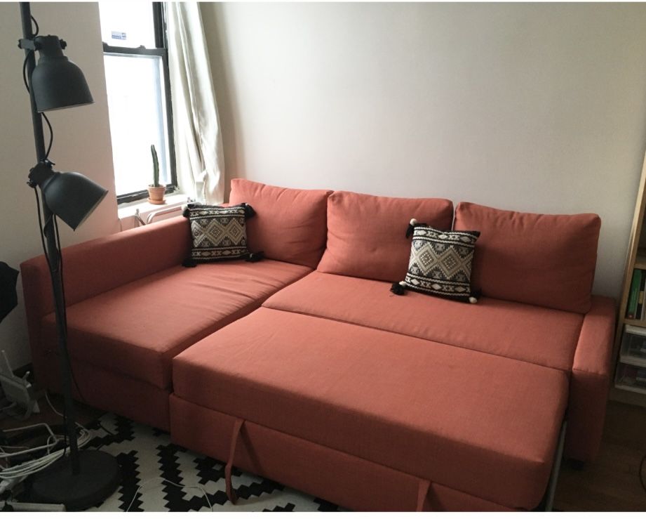 Orange Sleeper(bed) Sofa Sectional with Storage