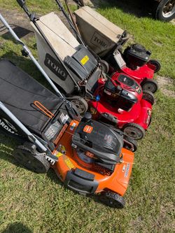 Toro mowers left. Other gone—- 165 today