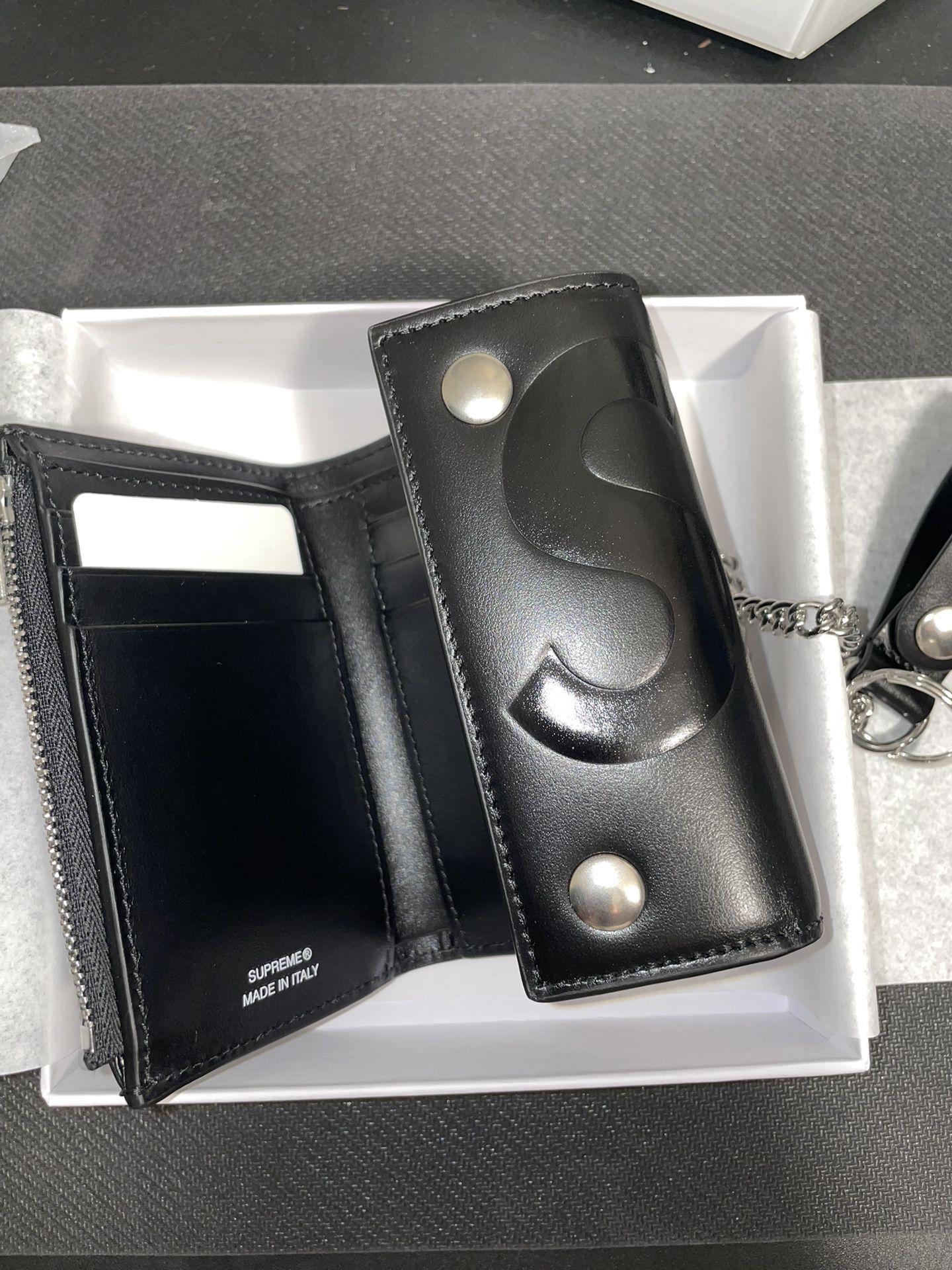 Supreme Leather Chain Wallet Black Supreme Leather Chain Wallet
