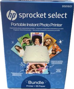 HP Sprocket Select Portable Photo Printer Bundle 55 Zinc Photo Paper  (contact info removed)