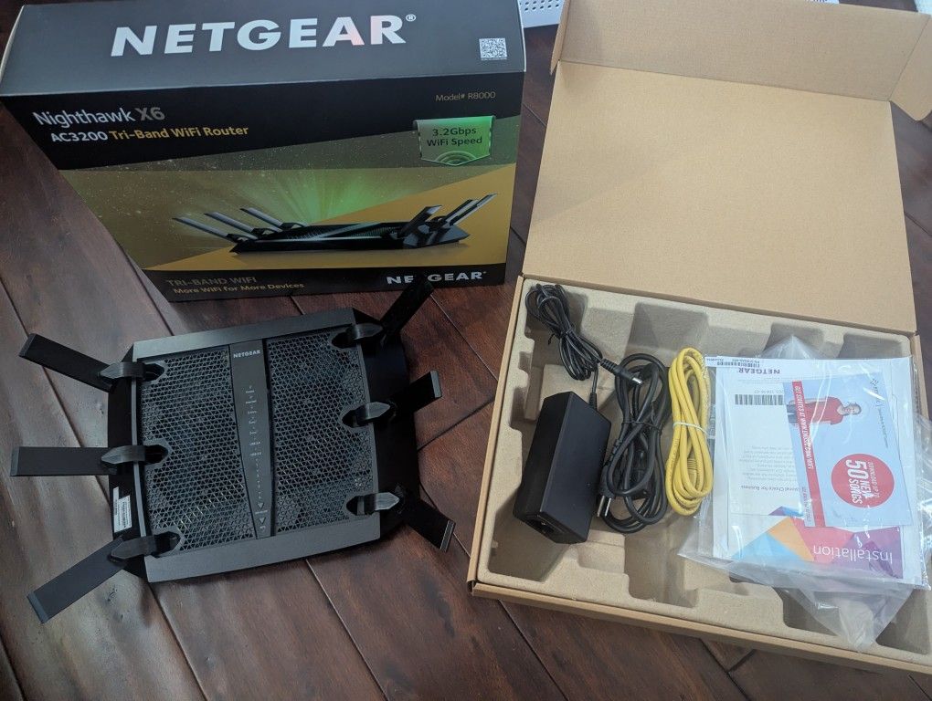 Netgear Nighthawk X6 R8000 Wireless Router 802.11ac Wifi 5