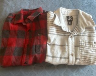 Volcom kids flannels