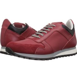 Bugatchi Vesuvio Men's Fashion Sneakers Shoes Red EU 43.5 / US 10.5 MADE IN ITALY - RETAIL  $375