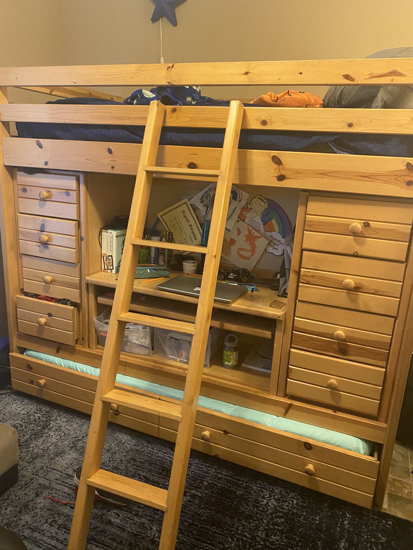 Capitan bed drawers/storage/ desk