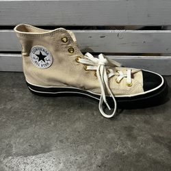 Tan And Black High Too Converse 