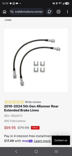 SDHQ Rear Extended Brake Lines 5th Gen 4runner