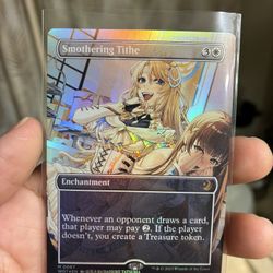Foil - Smothering Tithe Anime Borderless - Proxy - Magic The Gathering MTG