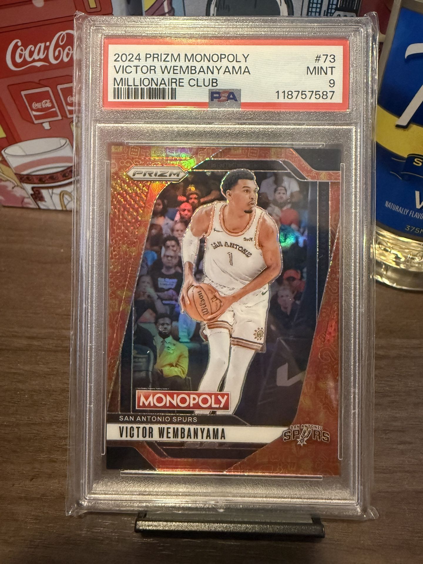 PSA 9 2024-25 Panini Prizm NBA Monopoly Victor Wembanyama Millionaire Club /1499 Spurs