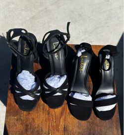 Lulus Black Heeled Sandals – 2 Pairs