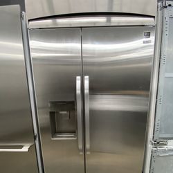 Stainless Steel LG Studio Built In 42” Refrigerator LED Lighting 