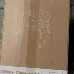OBEEODEE Baby Changing Table Diaper Changing Table with Changing Pad Adjustable Height Changing Table with Nursery Organizer and Large Storage Rack fo
