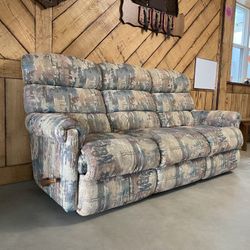 Tan Multi Colored Recliner Couch/delivery 