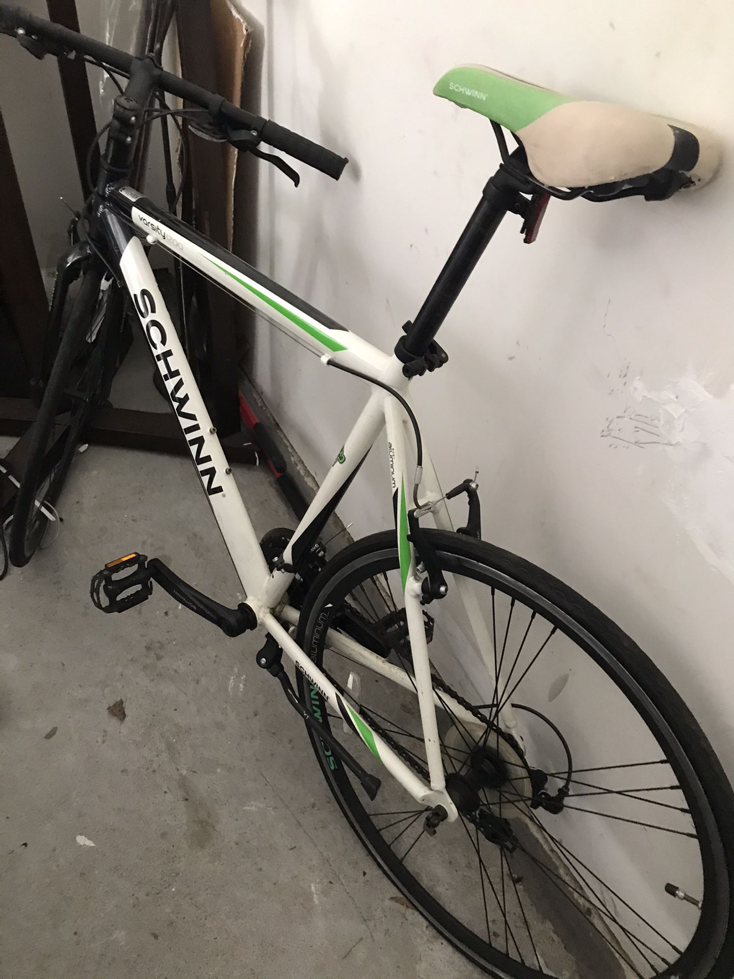 Green and White Bicycle