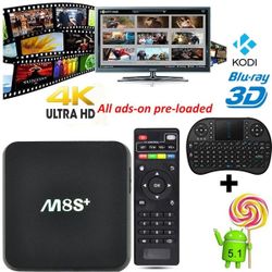 🔥NEW🔥 TV Box - 4K UHD - M8S+ (Includes controller and keyboard).