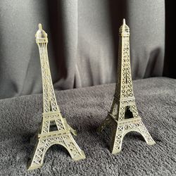 Two Vintage Eiffel Tower Brass  In New Condition 