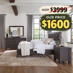 MELLINA 5-Piece California King Bedroom Set. New condition, no issues