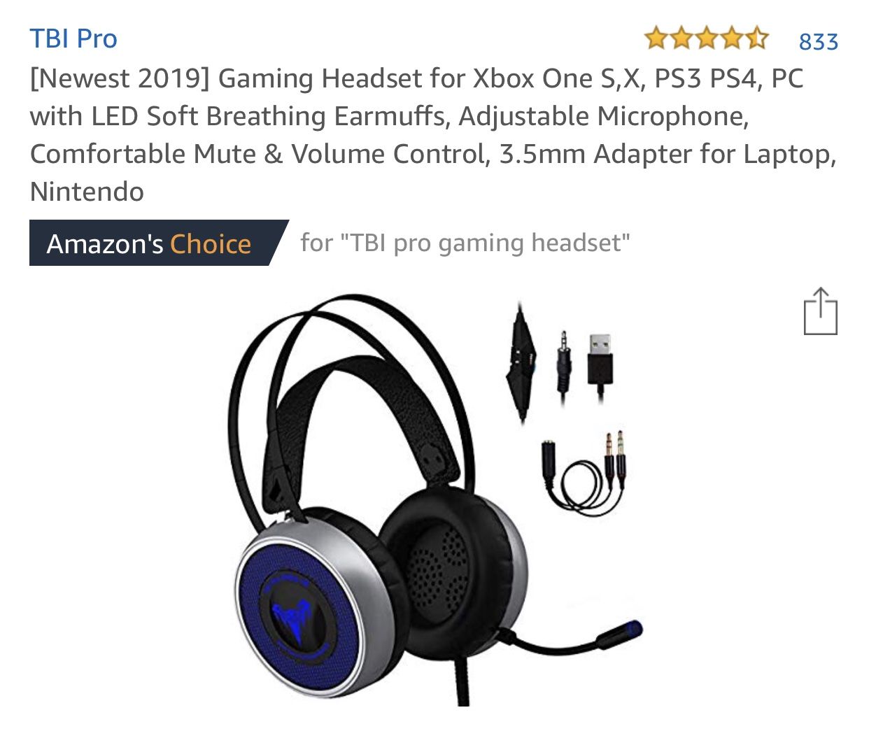 “Brand New” TBI Pro, Gaming Headset