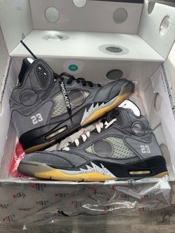 Jordan 5 offwhite muslin sz 12