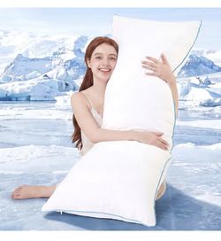 Body Pillow Insert - Full Body Pillow for Adults - Soft Large Long Bed Pillow for Side Sleeper(White, 20 x 54 Inch)