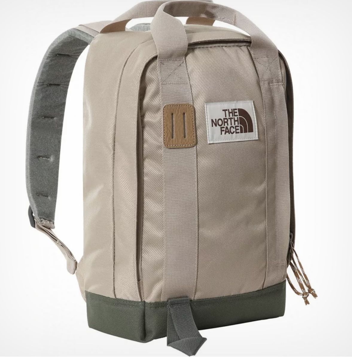 North Face Tote Bag Backpack Khaki Sage Green Unisex Adults Handbag Travel Purse Diaper Bag